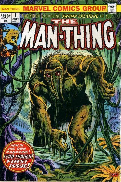 Thing Marvel, Marvel Comics Covers, Cover Books, Classic Comic Books, The Lone Ranger, Bd Comics, Marvel Comic Books, Man Thing Marvel, Classic Comics