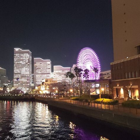 Beautiful night and day 💕 ✨️ #travel #travelphotography #Japan #yokohama #ferriswheel #view #river #ocean #lights #aesthetic #travelideas #nature #naturephotography Okayama Japan Aesthetic, Cybercity Aesthetic, Japanese Widgets, Yokohama Aesthetic, Japan Yokohama, Bsd Oc, Shifting Board, Dog Doctor, Okayama Japan