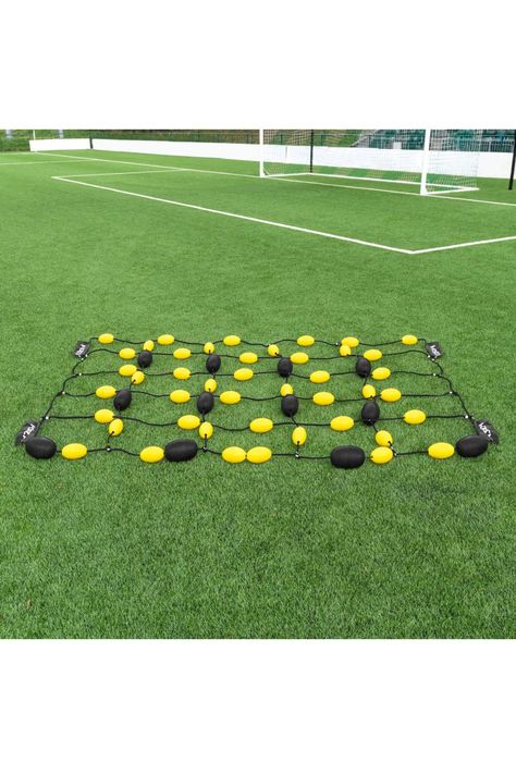 TEST YOUR KEEPER - The goalkeeper ball deflector is the perfect training equipment to test your keeper. Made up of 12x large floats & 43x small floats. Create an unlimited number of varied deflections. IMPROVE REFLEXES - Designed to create endless possibilities of deflections. The impressive goalkeeper soccer training equipment is the perfect addition to your training routines to help improve reflexes & reaction times. IDEAL FOR ALL KEEPERS - Ideal for schools, soccer clubs & soccer teams. Soccer Training Equipment, Soccer Teams, Soccer Club, Soccer Training, Training Equipment, Soccer Team, Endless Possibilities, Matrix, Soccer