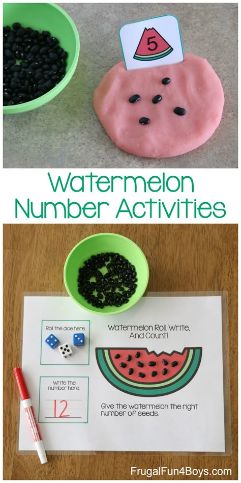 Watermelon Printable Math Activities for Pre-K and Kindergarten Watermelon Activities, Watermelon Printable, Summer Math Activities, Numeracy Activities, Pre K Math, Summer Math, Summer Preschool, Kindergarten Math Activities, Pre K Activities