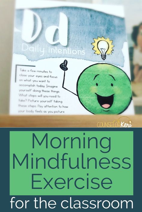 Classroom Mindfulness, Morning Mindfulness, Counselor Keri, Class Meeting, Daily Intentions, Mindfulness Activity, Mindfulness Classroom, Teaching Mindfulness, Calm Classroom