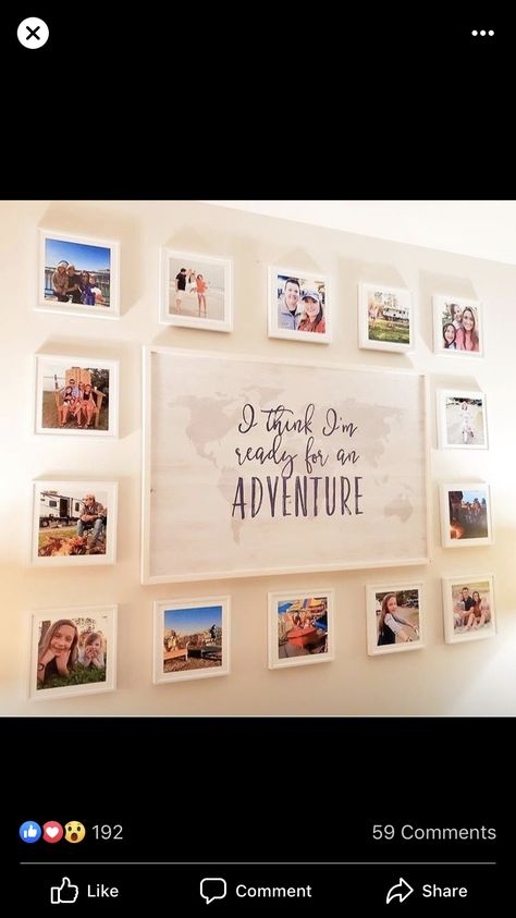 Travel Photo Wall, Adventure Wall Decor, Travel Gallery Wall, Travel Room, Travel Wall Decor, Family Photo Wall, Family Room Walls, Photo Wall Decor, Family Wall Decor