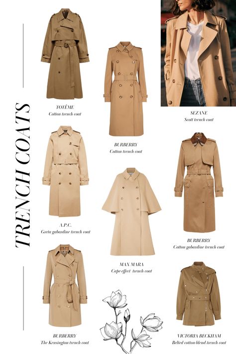 How French Women Wear Their Trench Coats Stylishly Autumn Color Palette Fashion, French Outfits, Girls Spring Outfits, Tweed Outfit, Chic French Style, Trench Coat Outfit, Fasion Outfits, Coat Women Fashion, Classic Trench Coat