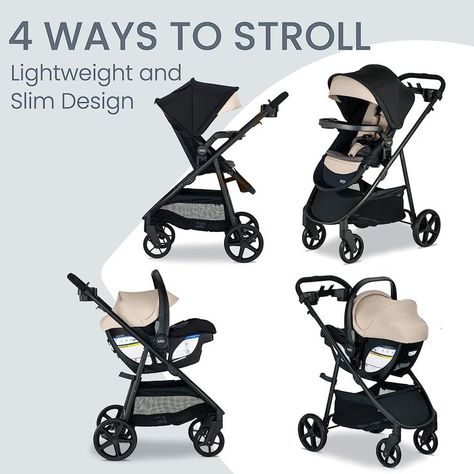 Britax Willow Brook S+ Baby Travel System, Infant Car Seat and Stroller Combo with Alpine Base, ClickTight Technology, SafeWash Insert and Cover, Sand Onyx Baby Strollers And Car Seats, Baby Travel System, Toddler Stroller, Rear Facing Car Seat, Carseat Safety, Pack Up And Go, Newborn Mom, Travel Systems For Baby, Car Seat And Stroller