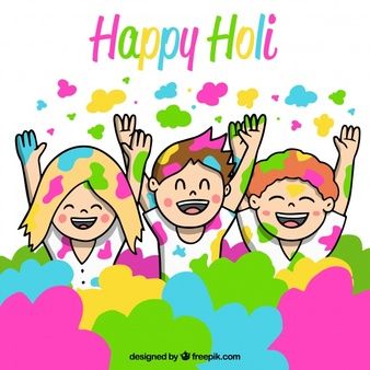 People celebrating holi festival background in hand drawn style Holi Chart For School Board, Happy Holi Drawing For Kids, Holi Drawings, Holi Drawing For Kids, Lkg Activities, Holi Special Drawing, Happy Holi Drawing, Holi Craft, Holi Painting