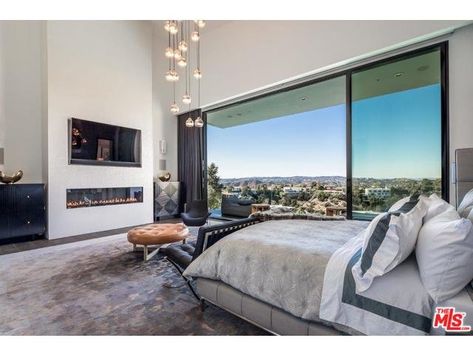 John Legend and Chrissy Teigen's Baby Will Grow Up in This Swanky Beverly Hills Mansion Beverly Hills Real Estate, Beverly Hills Mansion, Round Beds, Chrissy Teigen, Hollywood Hills, John Legend, Celebrity Houses, Rustic Design, House Inspiration