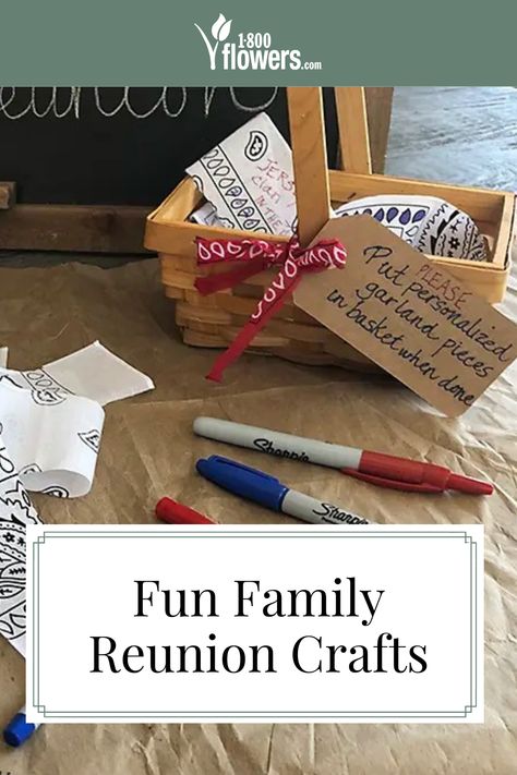 Crafts For Family Reunions, Family Reunion Crafts Projects, Family Reunion Craft Ideas, Family Reunion Decorating Ideas Easy Diy, Planning Family Reunion, Family Reunion Guest Book Ideas, Family Reunion Crafts For All Ages, Family Reunion Centerpieces Diy, Family Reunion Gift Ideas