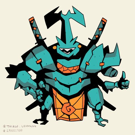 Scarab Character Design, Thiago Lehmann, Blue Beetle, Knight Art, Monster Design, Cute Monsters, Creature Concept, Illustration Character Design, Dnd Characters