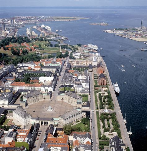 An aerial view of Amalienborg Palace in Copenhagen, Denmark Amalienborg Palace, Queen Of Denmark, Prince Frederick, Danish Royalty, Official Residence, Constitution Day, Nordic Countries, Border Collies, Royal Families