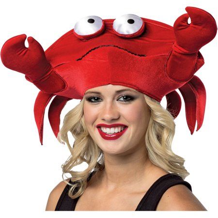 Crab Hat Adult Halloween Accessory, Size: One size, Red Crab Hat, Seafood Party, Fairy Tale Costumes, Red Crab, Fantasy Fest, Whimsical Accessories, Funny Hats, Funny Costumes, Halloween Costume Accessories