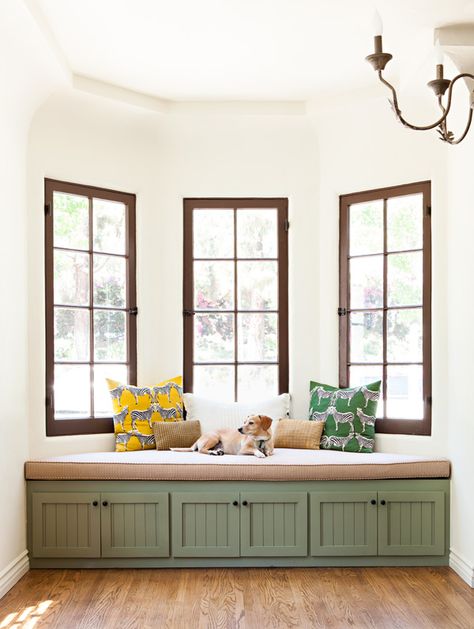 bungalow bay window after 3 Bay Window Ideas, Bay Window Cottage, How To Style Bay Window, Bay Window Window Seat, Bay Window Kitchen Ideas, Farmhouse Window Seat, Bay Window Farmhouse, Window Seat Bay Window, Kitchen Bay Window Ideas