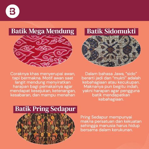 Batik adalah salah satu warisan budaya kebanggan Indonesia. Selain coraknya yang bervariasi, ternyata tiap daerah memiliki motif dan corak bayik dengan filosofi dan makna yang indah. Beauties ingin mendapatkan batik dengan corak dan motif yang indah seperti yang ada di atas? Bisa banget cek ke Metro Department Store! Di @metrodept ada banyak sekali varian batik yang bisa kamu dapatkan dengan desain pakaian yang stylish.🥰😍 Department Store, Batik, Wall, Quick Saves