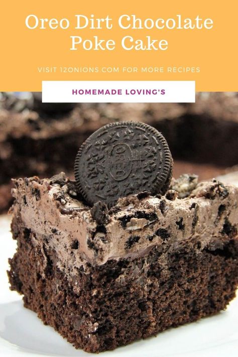 You searched for Oreo Dirt Chocolate Poke Cake - 12 Onions Oreo Dirt Cake, Dirt Cake Recipes, Sunday Dessert, Crushed Oreo, Oreo Dirt, Chocolate Poke Cake, Dirt Cake, Cake Frosting Recipe, Poke Cakes