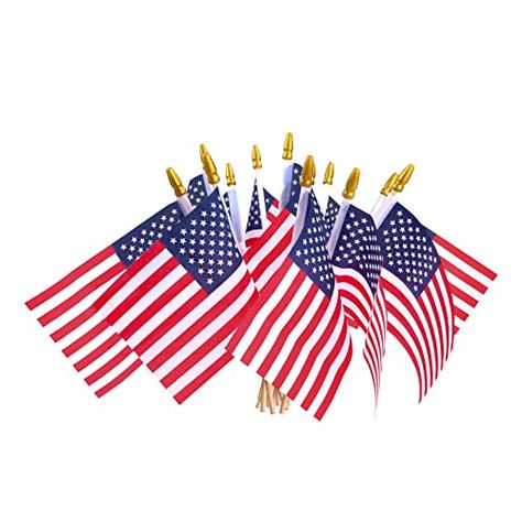 12 Pcs Small American Flags on Stick,4th of July Outdoor Decor Small US Flags Mini American 4''x6'' Flag, Fourth of July American Flags for Outside,Mini Flags for Outside Patriotic Holiday Yard Patio Labor Day Decorations, Small American Flags, Decorating With Sticks, Memorial Day Decorations, Fourth Of July Decorations, Us Flags, Wooden American Flag, American Flag Wood, Small Flags