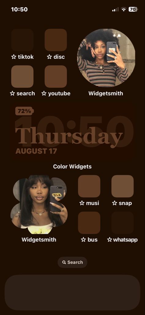 Sza Widget Medium, Sza Ios 16 Wallpaper, Sza Phone Themes, Sza Aesthetic Wallpaper Macbook, Brown Wallpaper Layout, Homescreen Layout Iphone Brown, Brown Aesthetic Ios 16, Sza Iphone Layout, Sza Homescreen Layout