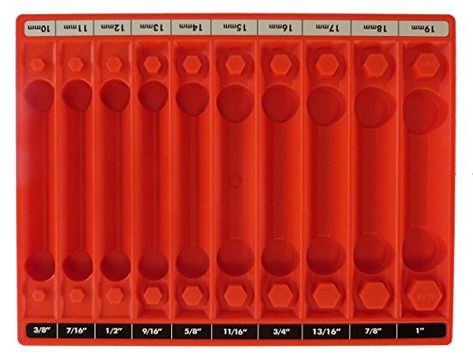 Tool Sorter Socket Organizer - Red Screw Driver Organizer, Rolling Tool Box Organizer, Dewalt Tool Box, Toolbox Socket Organizer, Tool Storage Diy Drills & Screwdrivers, Socket Trays, Easy Garage Storage, Socket Storage, Wrench Organizer