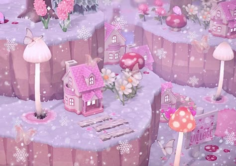 Acnh Villager House Ideas Fairycore, Fairy Core Villagers Acnh, Cute Acnh Greetings, Acnh Fairy Village, Acnh Fairy Garden Ideas, Fairy Core Acnh Island, Fairycore Acnh Villagers, Fairycore Acnh Ideas, Fairy Core Builds Acnh