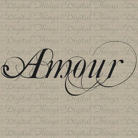 Amour Valentines Quote, French Love, Fun Fonts, Zestaw Ikon, French Script, Quote Typography, French Paper, Valentine Quotes, Love French