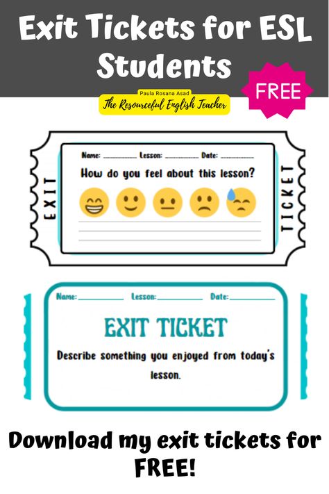 Self Assessment For Students High School, Exit Ticket Ideas Middle School, Self Assessment For Students, Exit Ticket Ideas, Exit Tickets Template, Ticket Ideas, Back To School Wallpaper, School Wallpaper, Classroom Assessment