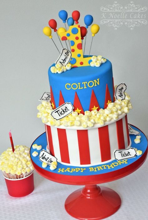 21+ Best Picture of Carnival Birthday Cake Carnival Birthday Cake Carnival Theme With Popcorn K Noelle Cakes Cakes K Noelle  #DiyBirthdayCake Carnival Birthday Cake, Carnival Themed Cakes, Carnival Birthday Cakes, Carnival Birthday Theme, Circus Birthday Cake, Circus Theme Cakes, Circus Cakes, Circus 1st Birthdays, Carnival Cakes