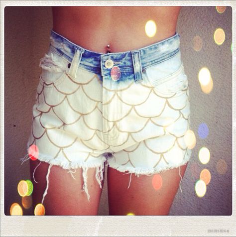 Different but cute Mermaid Shorts, Mermaid Accessories, Closet Wishlist, Mermaid Outfit, Diy Shorts, Mermaid Dreams, Mermaid Life, Closet Inspiration, Mermaid Costume