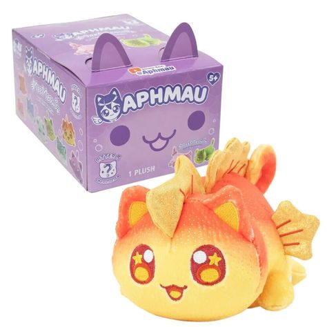 Aphmau MeeMeows Plush Seahorse Cat Yellow Litter 5 2024 Cat And Turtle, Aphmau Meemeows, Female Gamer, Youtube Creator, Card Game Accessories, Plush Collection, Mega Star, Dog Stuffed Animal, Monkey Plush