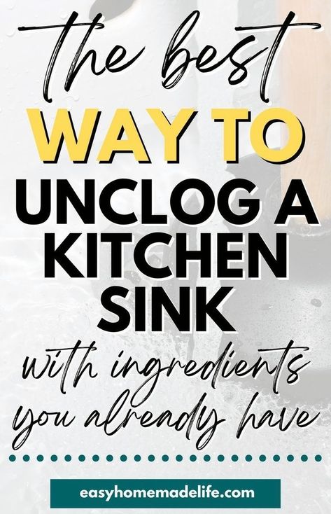 Clogged drains? It’s happens to the best of us. Your local plumbers might not be available, or perhaps a professional plumber is beyond your budget at the moment. That's why unclogging a kitchen sink is an important life skill everyone should know about. Visit the Easy Homemade Life blog to see the simple how-to. Plus, discover more tips to keeping your home running smoothly in addition to practical recipes for busy families. Unclog Sink Drain, Kitchen Sink Clogged, Clogged Sink Drain, Unclog Sink, Pee Stains, Clogged Drains, Unclog Drain, Housekeeping Tips, Clogged Drain