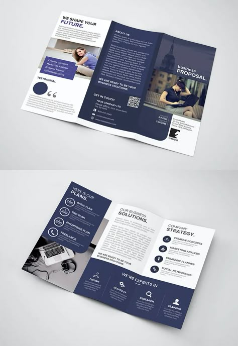 Business Trifold Brochure Template PSD Business Brochure Design Layout, Business Trifold Brochure, Brochure Design Layout Templates, Trifold Leaflet, Leaflet Design Ideas, Business Leaflet, Brochure Design Ideas, Brochure Design Layouts, Brochure Trifold