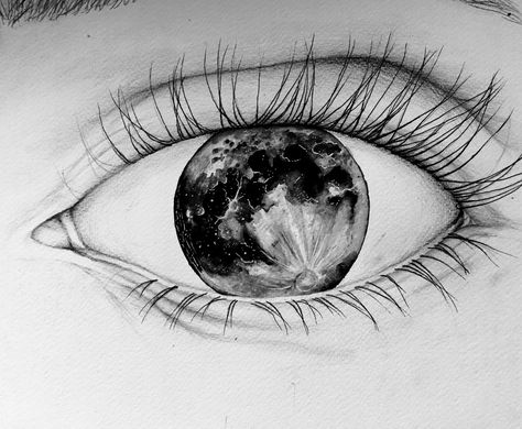 Werewolf eyes - she stares at the moon #eye #moon #drawing #blackandwhite Eye Drawing Easy, Werewolf Eyes, Reflection Drawing, Angela Carter, Reflection Art, Look At The Moon, Moon Drawing, Eye Painting, Beautiful Eye