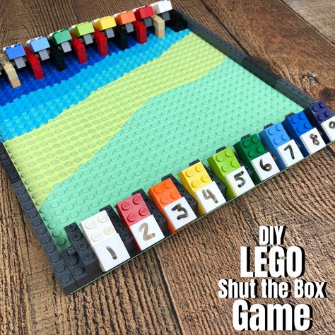 Lego Board Games Diy, Shut The Box Game Diy, Board Game Box Diy, Shut The Box Game Diy Plans, Pokemon Deck Box Diy, Shut The Box Game, Diy Lego Brick Sorter, Jenga Game, Math Tutoring