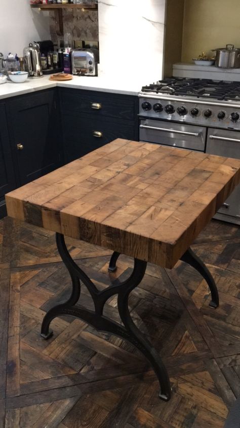 Butcher Block Furniture, Leftover Butcher Block Ideas, End Grain Table, Butcher Block Dining Table, Butcher Block Ideas, Butcher Table, Diy Butcher Block, Butcher Block Tables, Butchers Block