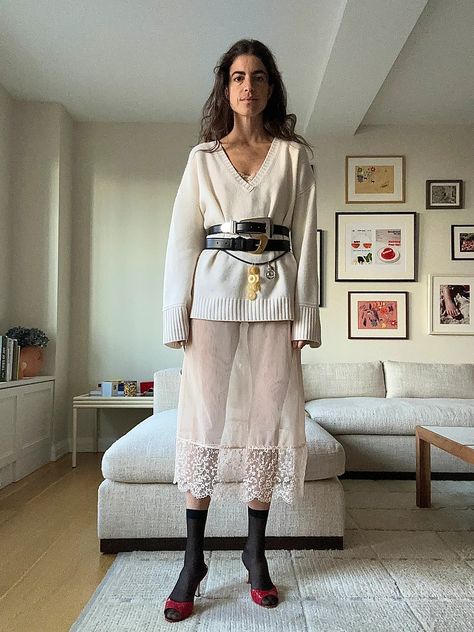 The holiday dressing menu, 2023 Leandra Medine Style, Ibiza Dress, Holiday Dressing, Red Tights, Leandra Medine, Looks Style, White Outfits, Mini Fashion, Look Chic