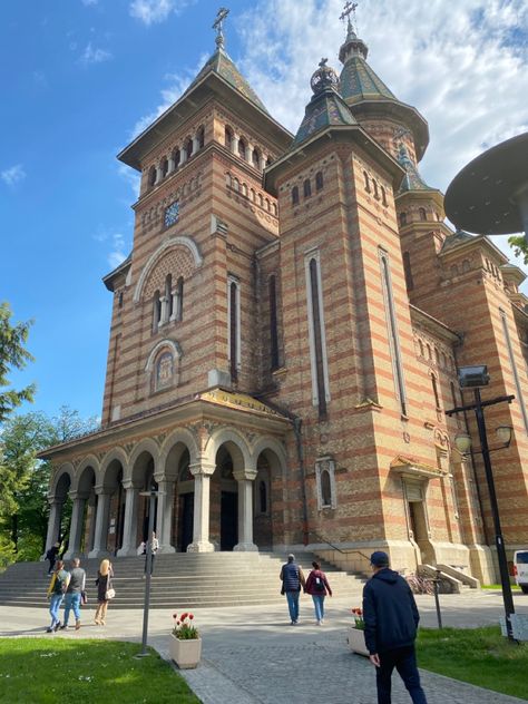 Romania Aesthetic, Timisoara Romania, Traveling Aesthetic, Cathedral Church, City Trip, Travel List, Eastern Europe, Aesthetic Vintage, Travel Aesthetic