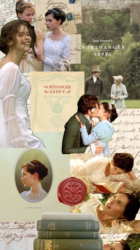 Modern Jane Austen Aesthetic, Jane Austin Aesthetic, Northanger Abbey Aesthetic, Jane Austen Collage, Jane Austen Wallpaper, Northanger Abbey Book, Jane Austen Aesthetic, Jane Austen Dress, Jane Austen Northanger Abbey