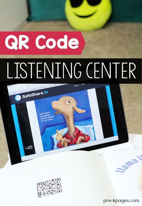 Kindergarten Listening Center, Qr Code Listening Centers, Preschool Technology, Prek Centers, Pre K Classroom, Listening Station, Listening Center, Reading Center, Pre K Pages