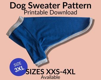 HeyDogPatterns - Etsy Dog Sweater Sewing Pattern, Sweater Sewing Pattern, Sweater Sewing, Dog Coat Pattern, Dog Sweater Pattern, Coat Pattern Sewing, Pajama Pattern, Dog Clothes Patterns, Dog Clothing