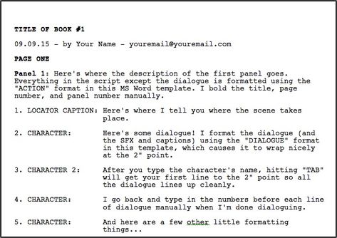 Comic Dialogue Design, Comic Script Writing, Comic Book Script Template, Script Layout, Graphic Fiction Comics Example, Example Of Comic Strip, Screenplay Format, Comic Book Writing, Comic Strip Template