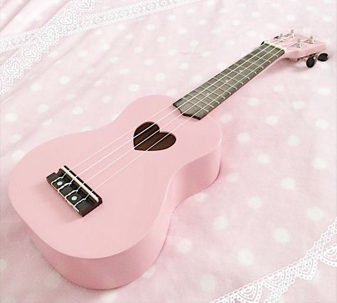 Ukulele Wallpaper, Pink Ukulele, Gitar Vintage, Musical Instruments Drawing, Music And The Brain, Pink Guitar, Guitar Obsession, Music Studio Room, Cute Furniture