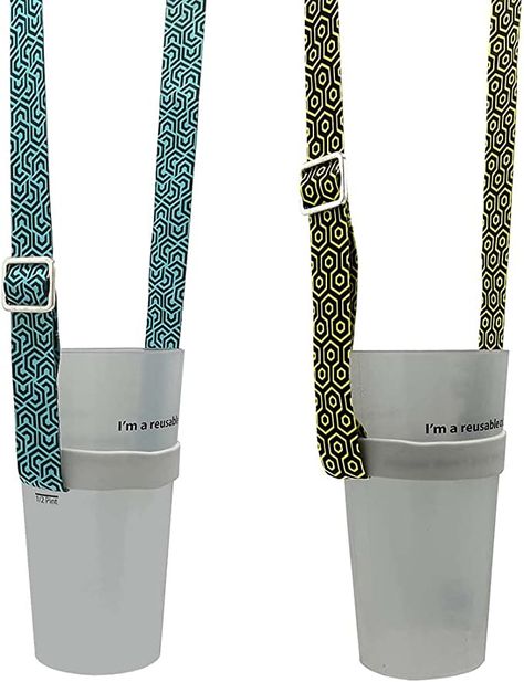 Music Festival Beer lanyard - Reusable Cup Holder - Water Bottle Sling Carrier Strap Pouch - Adjustable Shoulder Strap - Carnival Concerts Festivals Events Event Sports Coffee Pint Music Festival Essentials, Music Festival Accessories, Festival Food, Bottle Sling, Sling Carrier, Beer Cup, Indian Prints, Festival Accessories, Reusable Cup