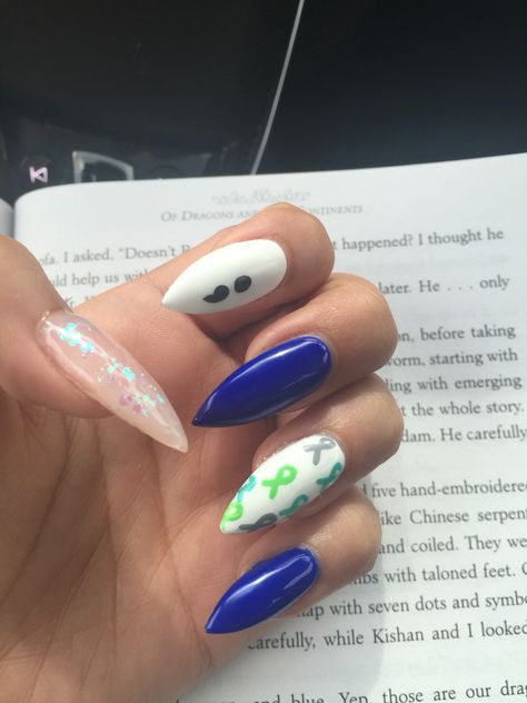 ; Happy Mental Health Awareness Month ; Support those who suffer from illness that no one can see but surly can feel ; Mental Health Nails Ideas, Mental Health Nail Designs, Happy Mental Health, Awareness Nails, Nail Designs Ideas, 2024 Nails, Mental Health Awareness Month, Razzle Dazzle, Designs Ideas