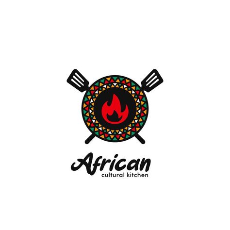 Restaurant Themes, Restaurant Logo, Traditional Pattern, Food And Beverage, African Pattern, Logo Restaurant, Kitchen Food, African Food, Logo Food