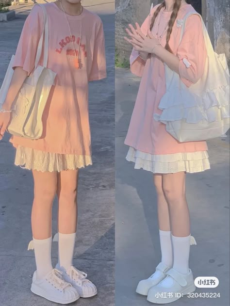 Kawaii Outfit Inspo Summer, Kawaii Summer Outfits Pastel, Outfit Ideas Japanese Summer, Japanese Pink Outfit, Kawaii Summer Outfits Korean Style, Cute Japanese Outfits Casual, Kawaii Outfits Summer, Summer Kawaii Outfits, Japanese Outfits Summer