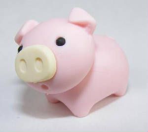 Pig Japanese Erasers, Bowling Ball Art, Tiny Pigs, Japanese Puzzle, Animal Erasers, Pig Stuff, Japanese Animals, Pet Pigs, Kawaii Pig