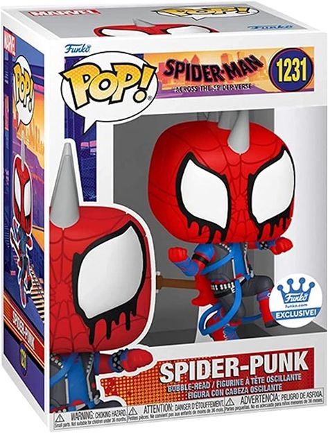 Marvel Funko Pop, Spiderman Stuff, Hobie Brown, Funky Pop, Funko Pop Dolls, Spider Punk, Funk Pop, Spider Man Across The Spider Verse, Funko Pop Toys