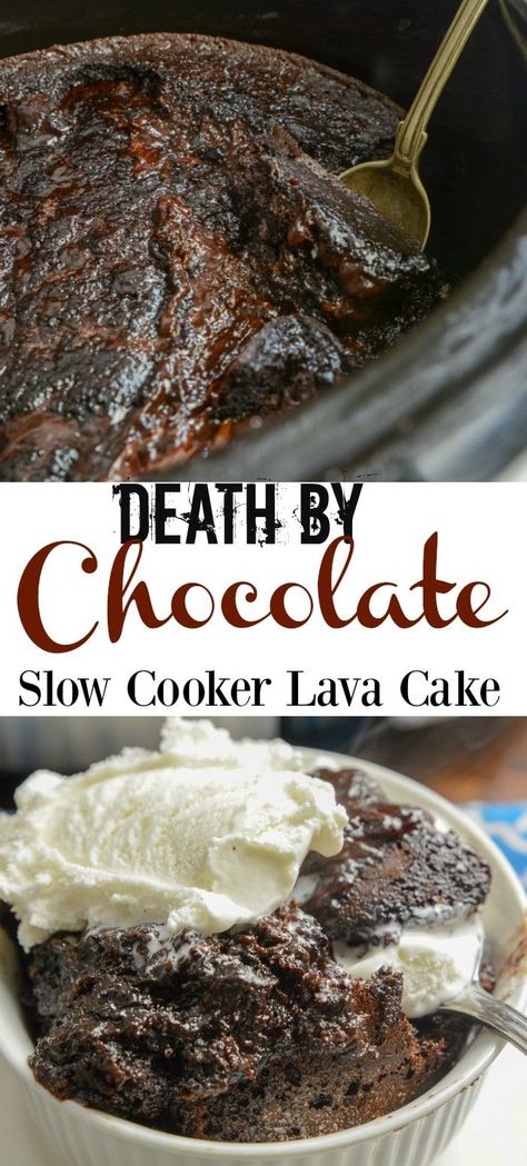 Crockpot Lava Cake With Pudding, Crockpot Breads, Slow Cooker Lava Cake, Cheesecake Business, Crockpot Lava Cake, Slow Cooker Cake, Crockpot Cake, Chocolate Lava Cake Recipe, Slow Cooker Recipes Dessert