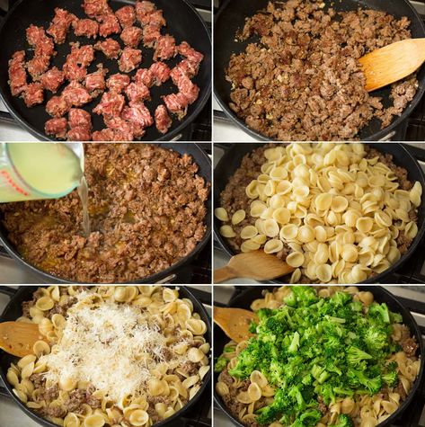 Orecchiette With Sausage And Broccoli, Orecchiette With Sausage, Broccoli Sausage, Sausage And Broccoli, Pasta With Sausage, Polenta Recipes, Broccoli Recipe, Fresh Broccoli, Sausage Pasta