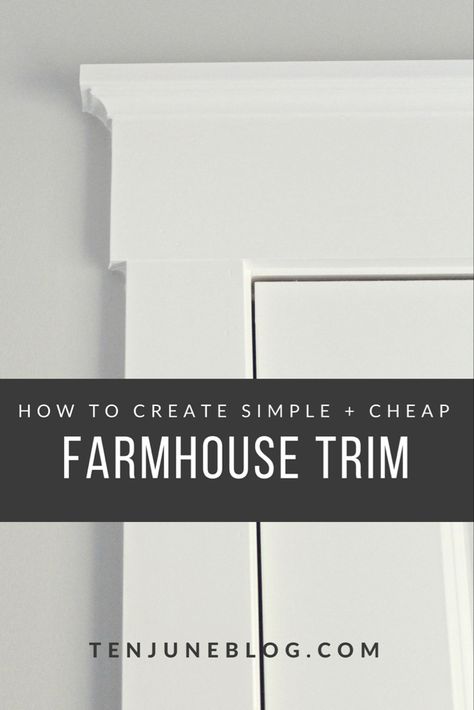 Modern Farmhouse Trim, Farm House Trim, Farmhouse Molding, Farmhouse Style Trim, Farmhouse Window Trim, Cove Moulding, Farmhouse Trim, Doors And Trim, Molding Ideas