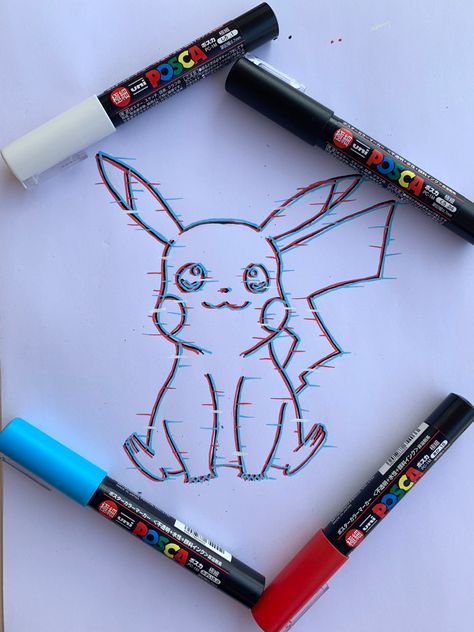 Glich Drawings, Glitch Art Drawing Easy, Glitch Art Drawing, Glitch Drawing Ideas, Glitch Effect Drawing, Glitch Art Painting, Drawing Ideas Cute, Markers Drawing Ideas, Easy Disney Drawings