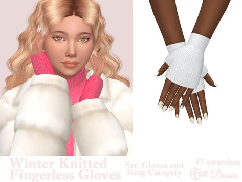 Sims 4 Nails, Mods Sims 4, Knitted Fingerless Gloves, Sims 4 Cc Folder, Sims 4 Teen, Sims 4 Mm, Sims4 Clothes, Sims 4 Cc Packs, Sims 4 Collections