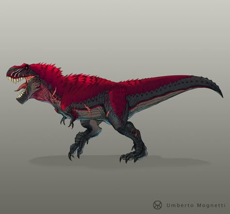 Animal Kingdom Art, Fantasy Dinosaur Concept Art, Fantasy Dinosaur Art, Dinosaur Oc, Fantasy Archetypes, Fantasy Dinosaur, Monster Dinosaur, T-rex Art, Dragon Dinosaur